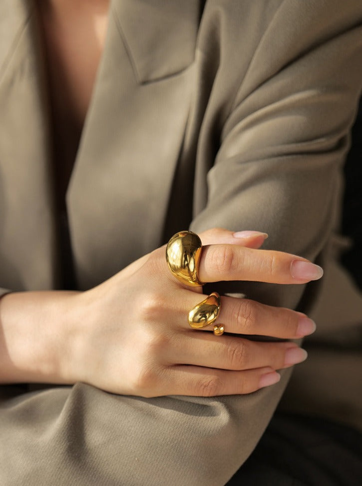 18K Gouden Roestvrijstalen Gesloten Ring-Ringen-Calora-Goud-6-Calora