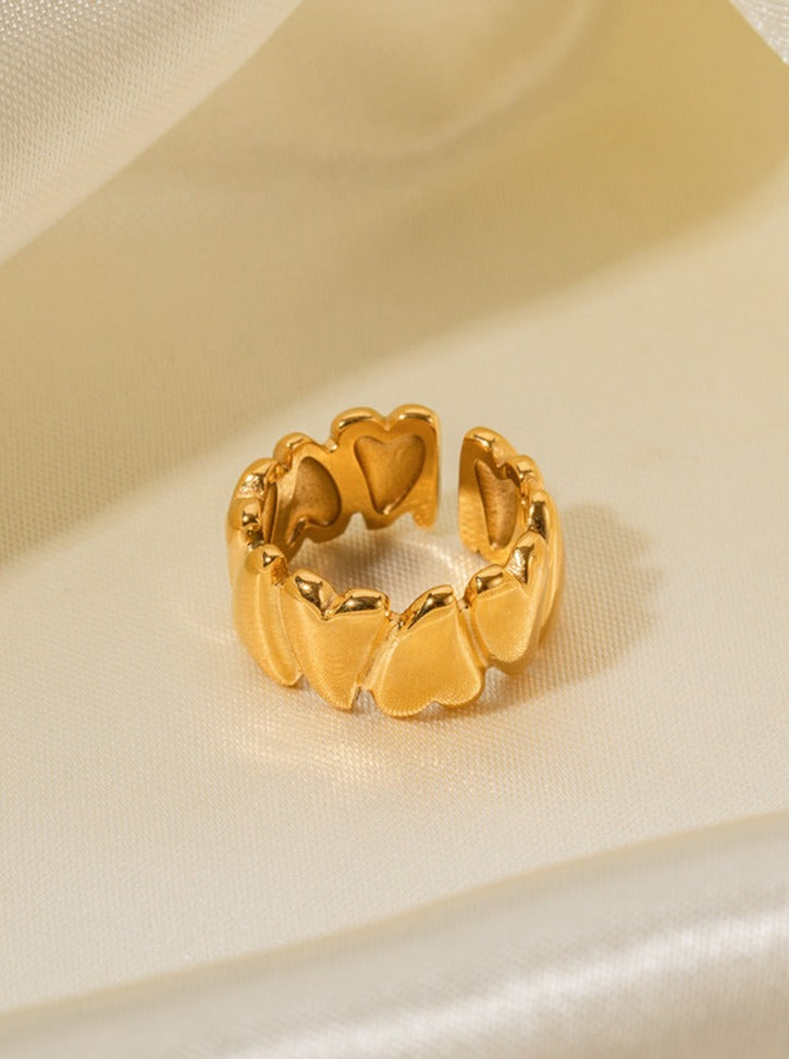 18K Gouden RVS Liefde Open Ring-Ringen-Calora-Goud-Calora