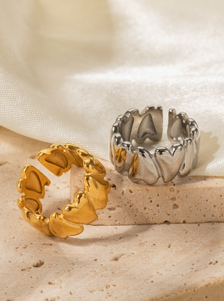 18K Gouden RVS Liefde Open Ring-Ringen-Calora-Goud-Calora
