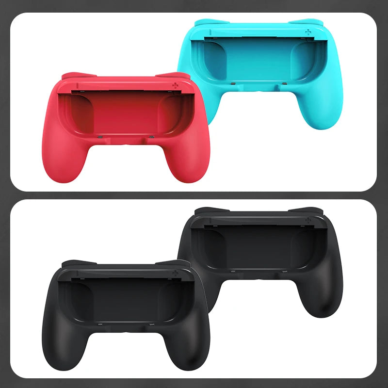 2 x Comfortabele Grips handvatten voor JoyCon Nintendo Switch-Elektronica/Gadgets-Calora-Rood en Blauw-Calora