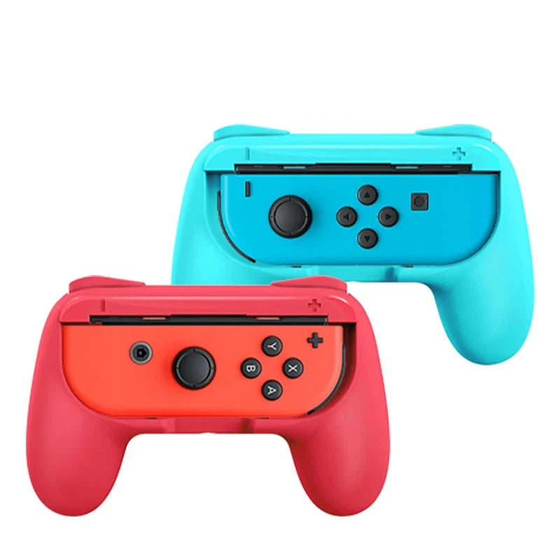 2 x Comfortabele Grips handvatten voor JoyCon Nintendo Switch-Elektronica/Gadgets-Calora-Rood en Blauw-Calora