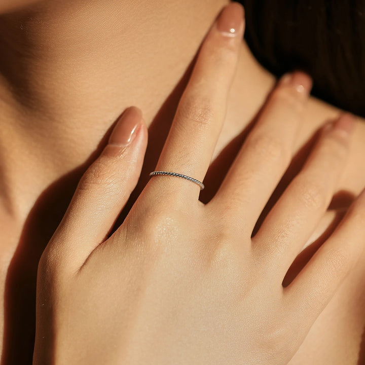 925 Sterling Silver Minimalistische Draaibare Stapelbare Mode Ring-Ringen-Calora-Goud-3.5-Calora