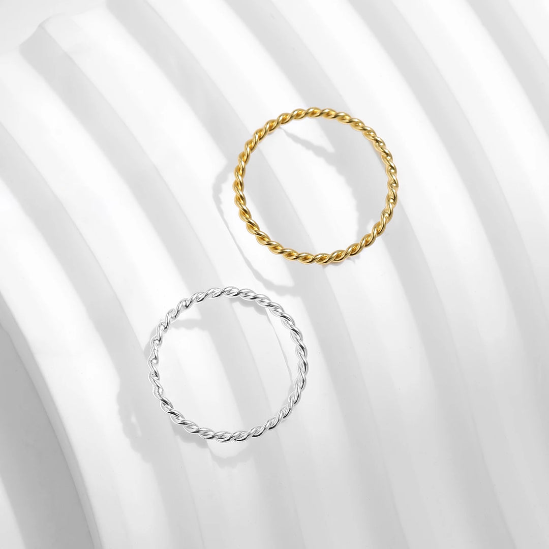 925 Sterling Silver Minimalistische Draaibare Stapelbare Mode Ring-Ringen-Calora-Goud-3.5-Calora