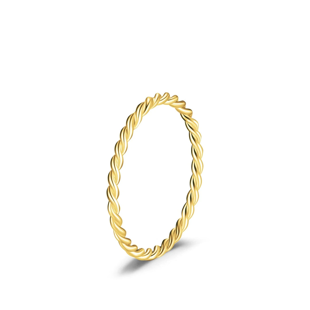 925 Sterling Silver Minimalistische Draaibare Stapelbare Mode Ring-Ringen-Calora-Goud-3.5-Calora
