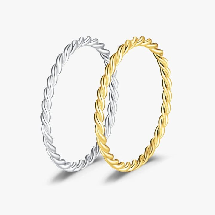 925 Sterling Silver Minimalistische Draaibare Stapelbare Mode Ring-Ringen-Calora-Goud-3.5-Calora