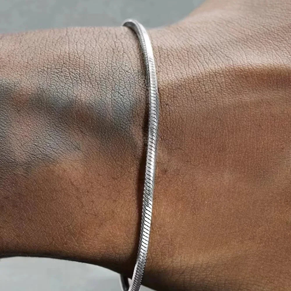 925 sterling zilver Slangenketting Armband-Armbanden-Calora-19cm-Calora