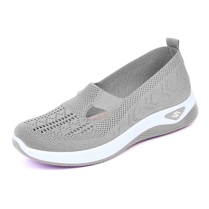Ademend en Lichtgewicht Dames Mesh Instappers-Instappers-Calora-Grijs-37-Calora