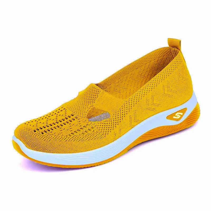 Ademend en Lichtgewicht Dames Mesh Instappers-Instappers-Calora-Paars-39-Calora