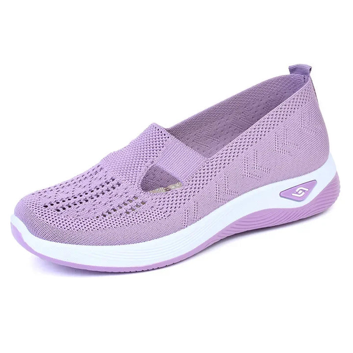 Ademend en Lichtgewicht Dames Mesh Instappers-Instappers-Calora-Roze-37-Calora