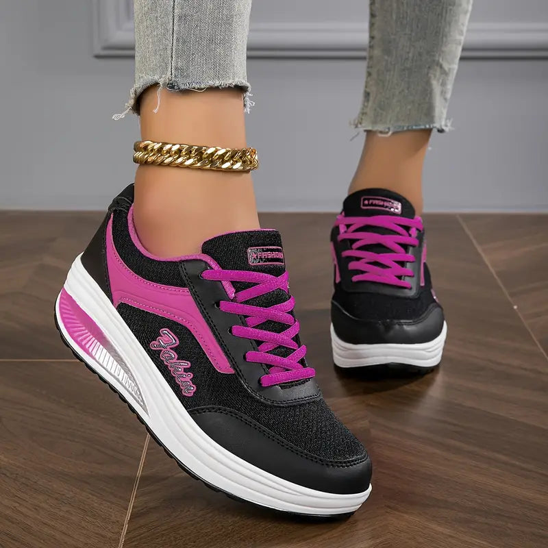 CALORA_ Ademende Comfortabele Sneakers voor Vrouwen met Flexibele Zolen