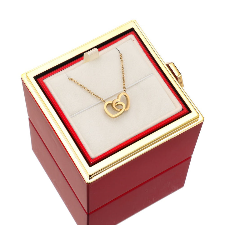CALORA_ Adoréa | Elegante Liefde Ketting Roos Sieraaddoos