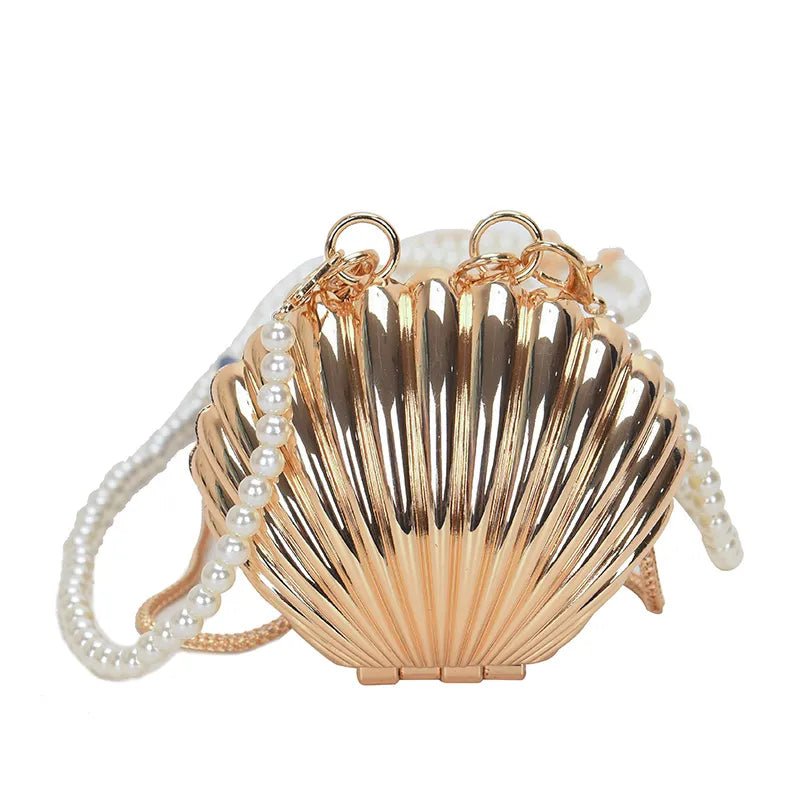 Adriana | Unieke Schelp Tas-Handtassen-Calora-Goud-Calora