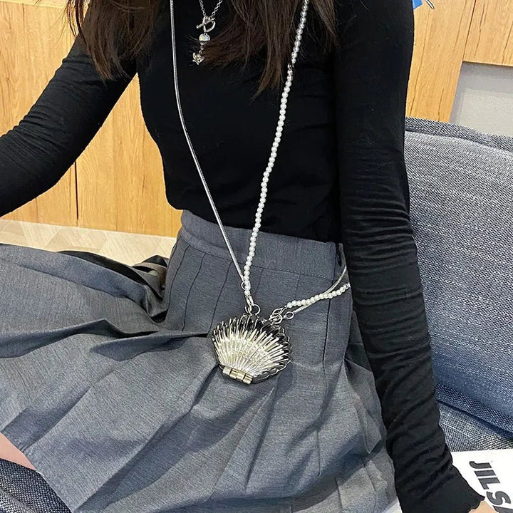 Adriana | Unieke Schelp Tas-Handtassen-Calora-Zilver-Calora