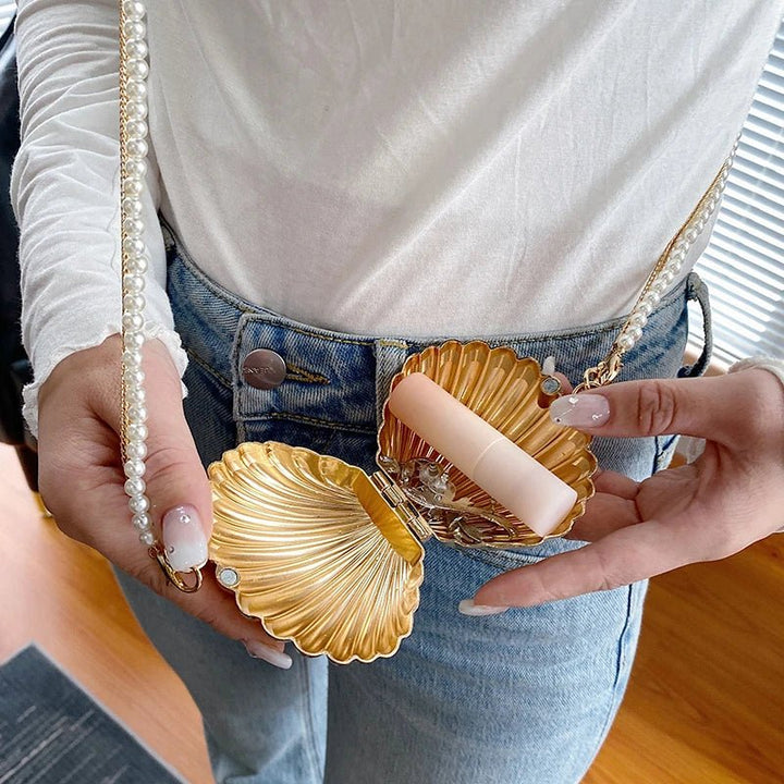 Adriana | Unieke Schelp Tas-Handtassen-Calora-Zilver-Calora