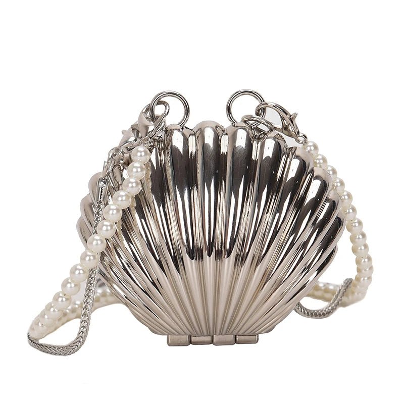 Adriana | Unieke Schelp Tas-Handtassen-Calora-Zilver-Calora