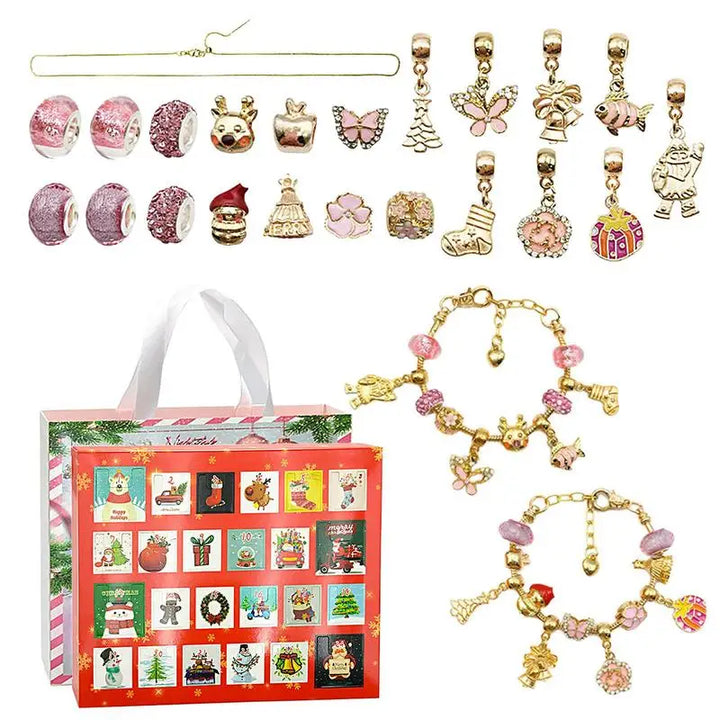 Advent Kalender Armband Set | 24 Dagen Verrassingen voor Kerstmis-Armbanden-Calora-Goud-Calora