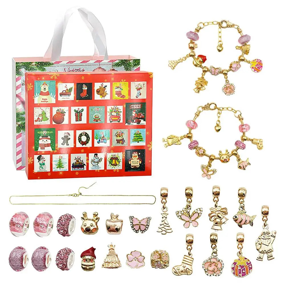 Advent Kalender Armband Set | 24 Dagen Verrassingen voor Kerstmis-Armbanden-Calora-Goud-Calora