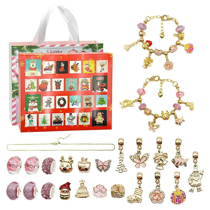 Advent Kalender Armband Set | 24 Dagen Verrassingen voor Kerstmis-Armbanden-Calora-Goud-Calora