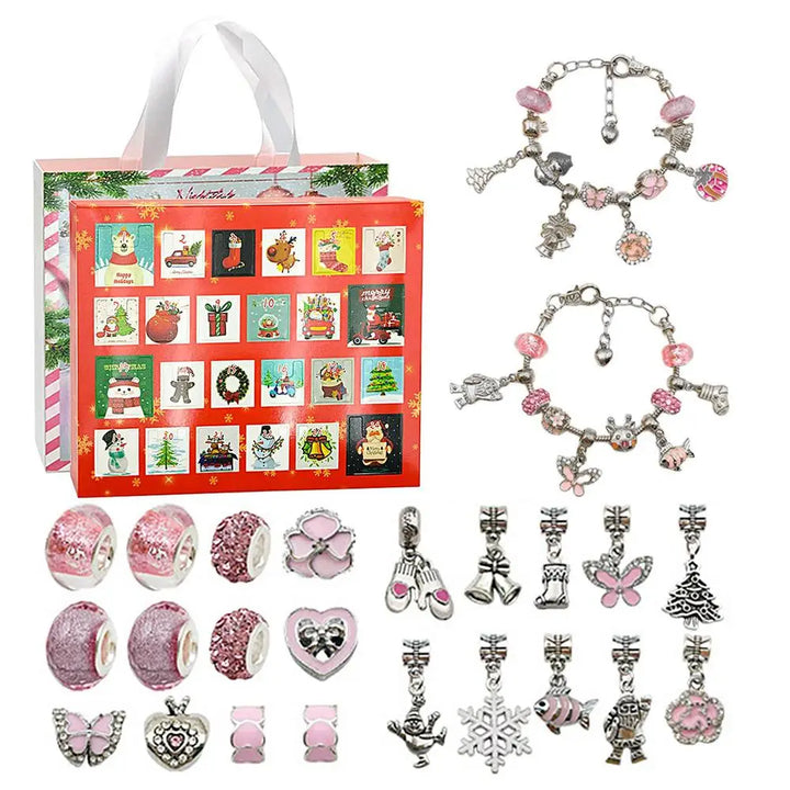 Advent Kalender Armband Set | 24 Dagen Verrassingen voor Kerstmis-Armbanden-Calora-Zilver-Calora
