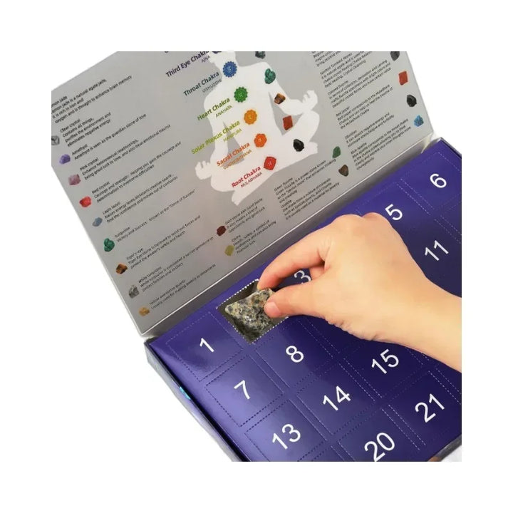 Adventskalender | Natuurlijke Kristallen Edelstenen Collectie Box voor 24 Dagen-Elektronica/Gadgets-Calora-Rechthoekig-Calora