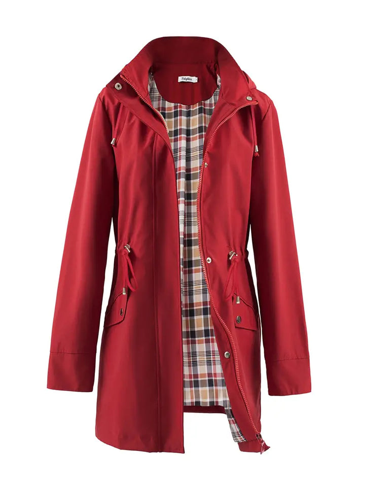 Aerith | Lichtgewicht Lange Regenjas-Zomer Jassen-Calora-Rood-S-Calora