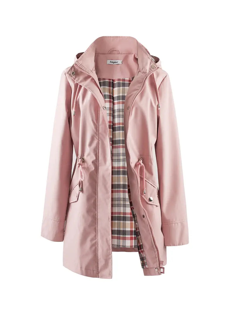Aerith | Lichtgewicht Lange Regenjas-Zomer Jassen-Calora-Roze-S-Calora