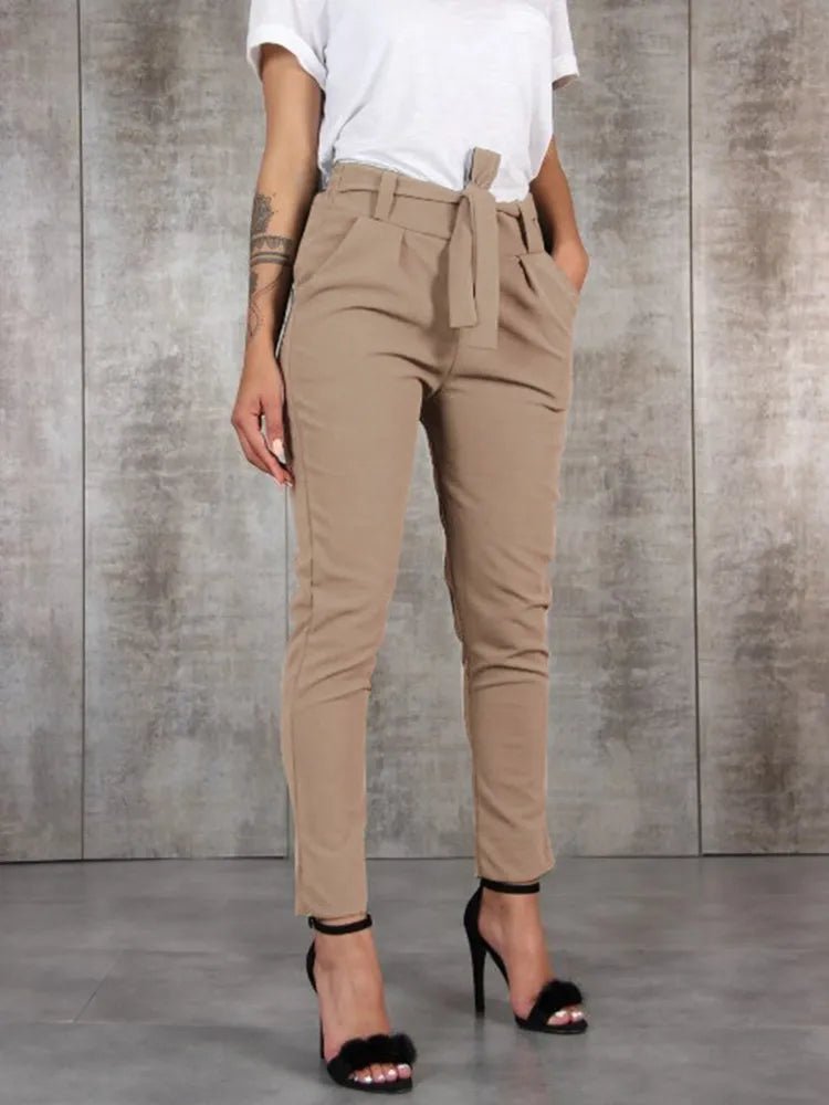 Alégra | Nette Dames Stretch Broek-Pantalons-Calora-Khaki-S-Calora