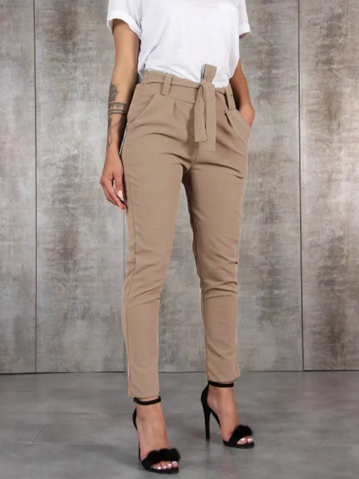 Alégra | Nette Dames Stretch Broek-Pantalons-Calora-Khaki-S-Calora