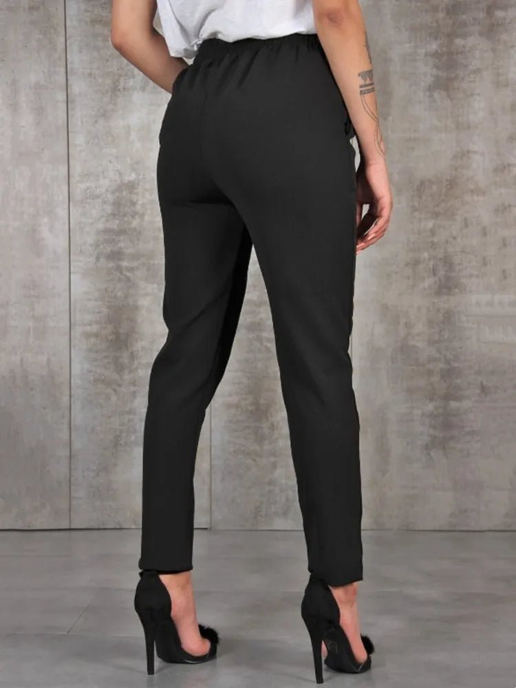 Alégra | Nette Dames Stretch Broek-Pantalons-Calora-Zwart-S-Calora
