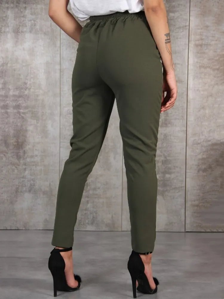 Alégra | Nette Dames Stretch Broek-Pantalons-Calora-Zwart-S-Calora
