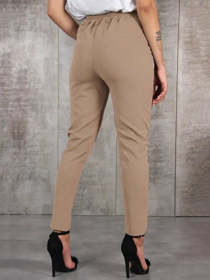 Alégra | Nette Dames Stretch Broek-Pantalons-Calora-Zwart-S-Calora