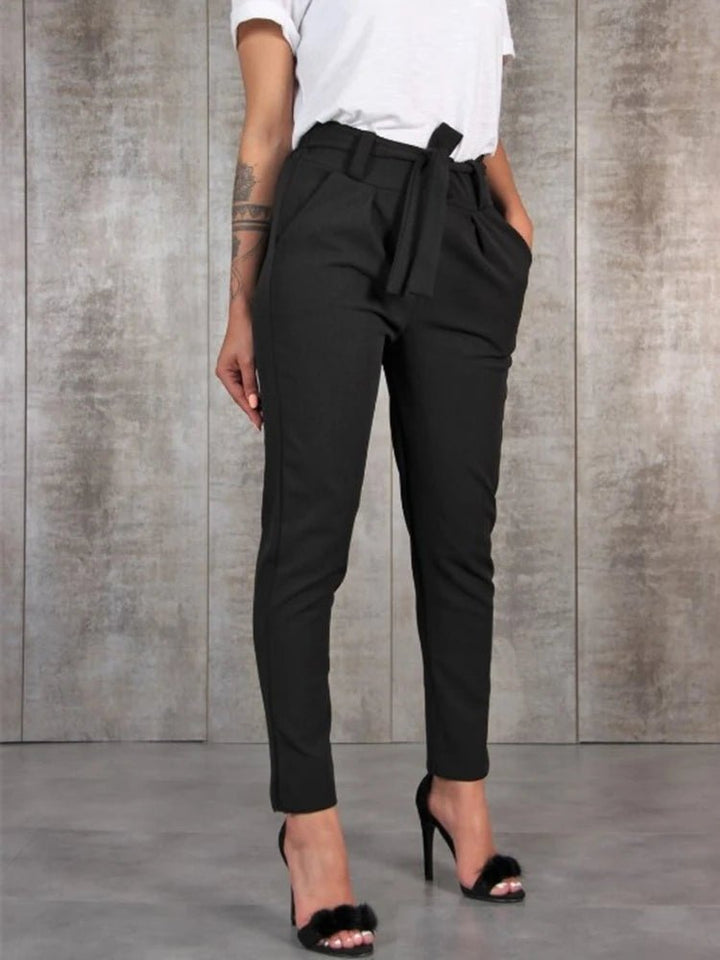 Alégra | Nette Dames Stretch Broek-Pantalons-Calora-Zwart-S-Calora