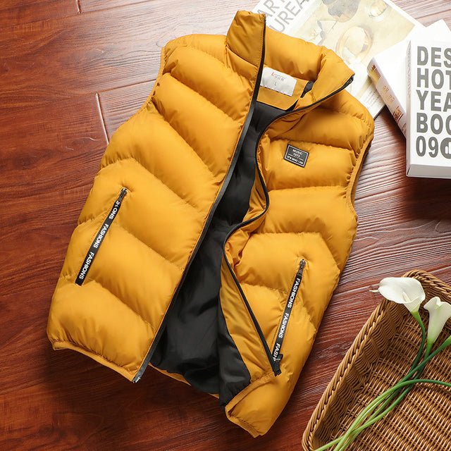 Alexander | Stijlvol Gewatteerd Designer Bodywarmer-Bodywarmers-Calora-Geel-M-Calora