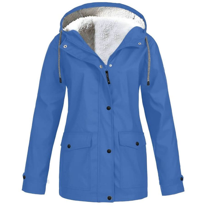 Ambra | Regenjas met Capuchon voor Dames-Zomer Jassen-Calora-Blauw-S-Calora