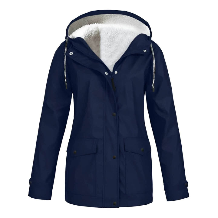 Ambra | Regenjas met Capuchon voor Dames-Zomer Jassen-Calora-Donkerblauw-S-Calora