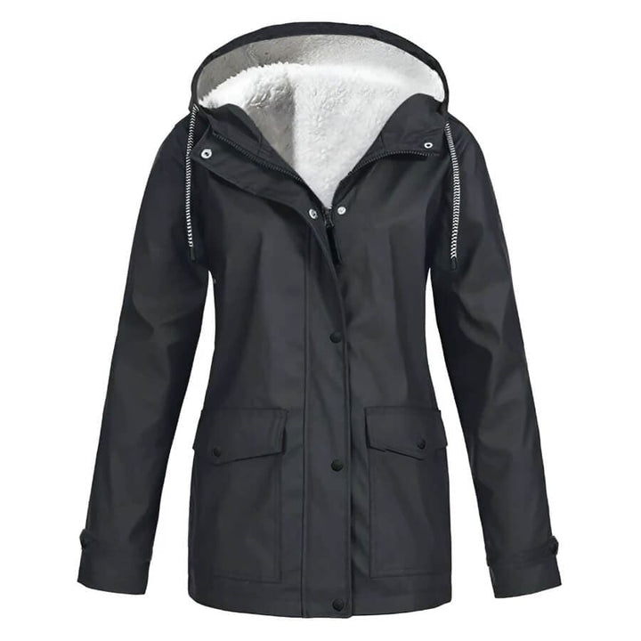 Ambra | Regenjas met Capuchon voor Dames-Zomer Jassen-Calora-Donkergrijs-S-Calora