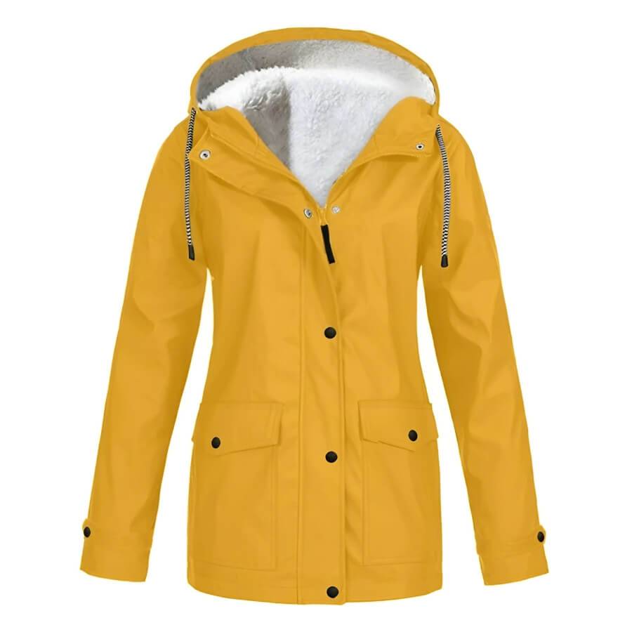 Ambra | Regenjas met Capuchon voor Dames-Zomer Jassen-Calora-Geel-S-Calora