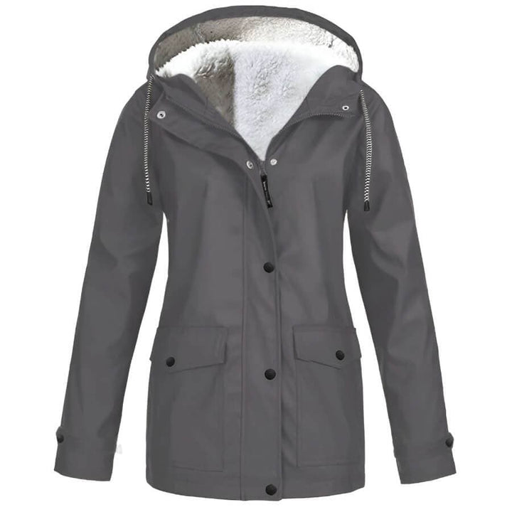 Ambra | Regenjas met Capuchon voor Dames-Zomer Jassen-Calora-Grijs-S-Calora