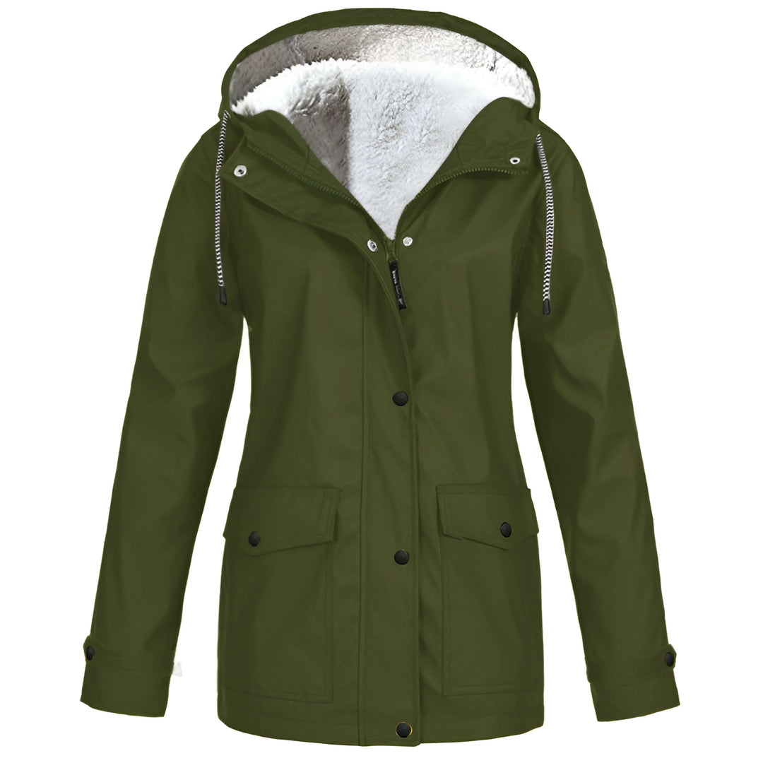 Ambra | Regenjas met Capuchon voor Dames-Zomer Jassen-Calora-Groen-S-Calora