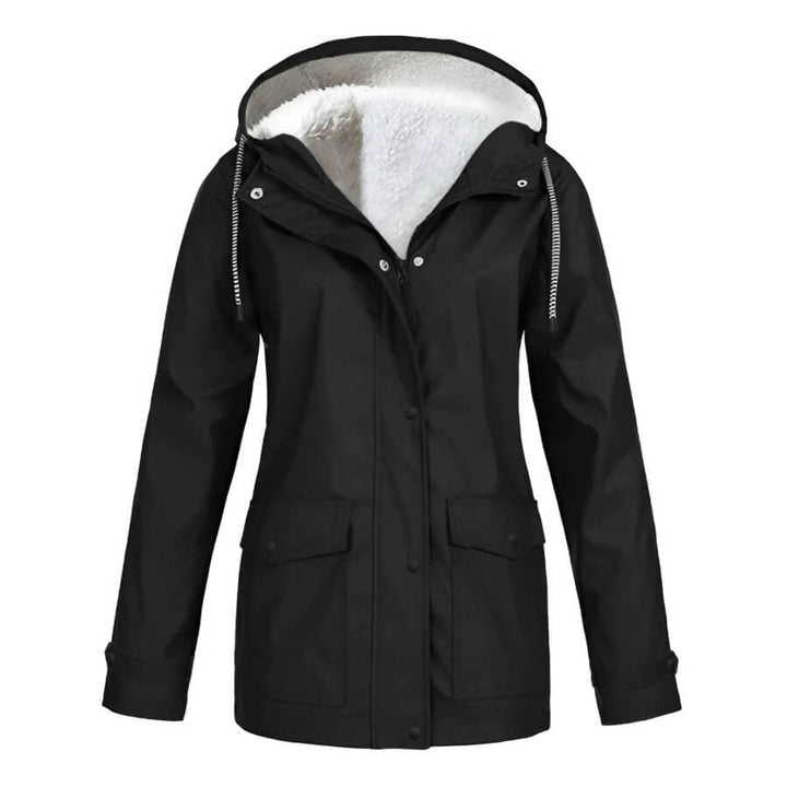 Ambra | Regenjas met Capuchon voor Dames-Zomer Jassen-Calora-Zwart-S-Calora