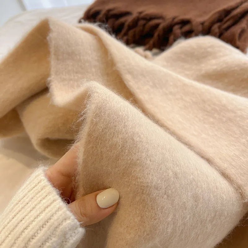 Amelle | Luxe Kasjmier Sjaal-Home Decor-Calora-Beige-Calora