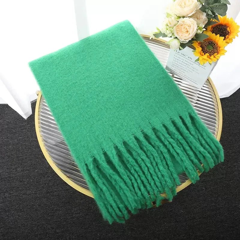 Amelle | Luxe Kasjmier Sjaal-Home Decor-Calora-Groen-Calora