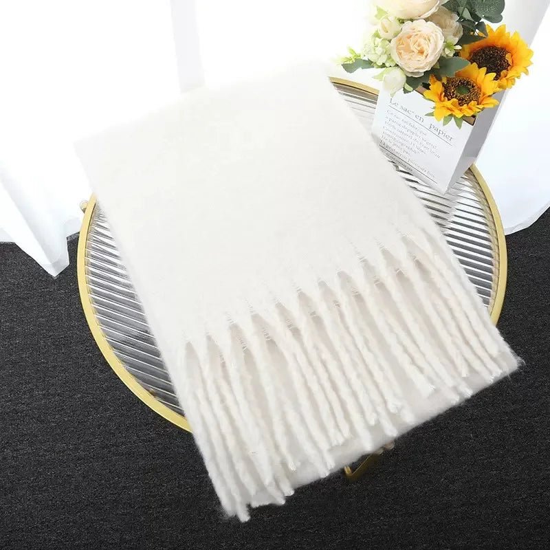 Amelle | Luxe Kasjmier Sjaal-Home Decor-Calora-Wit-Calora