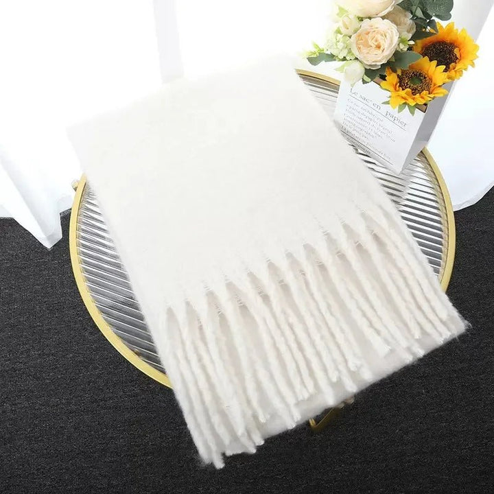 Amelle | Luxe Kasjmier Sjaal-Home Decor-Calora-Wit-Calora