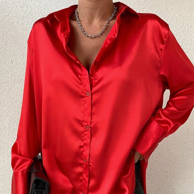 Amily | Zomer Blouse voor Dames-Blouses-Calora-Rood-S-Calora