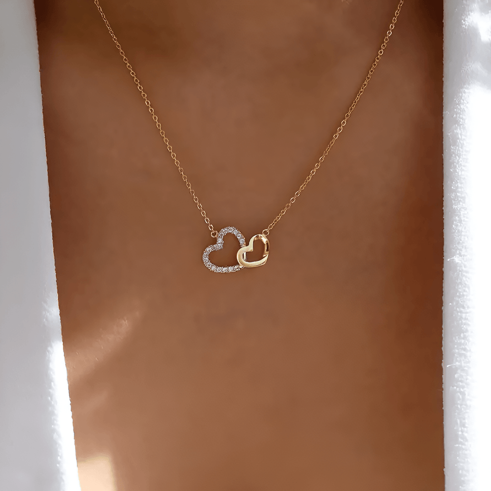 AMORE | Verfijnde Verbondenheid Hartjes Ketting-Kettingen-Calora-Zilver-Calora