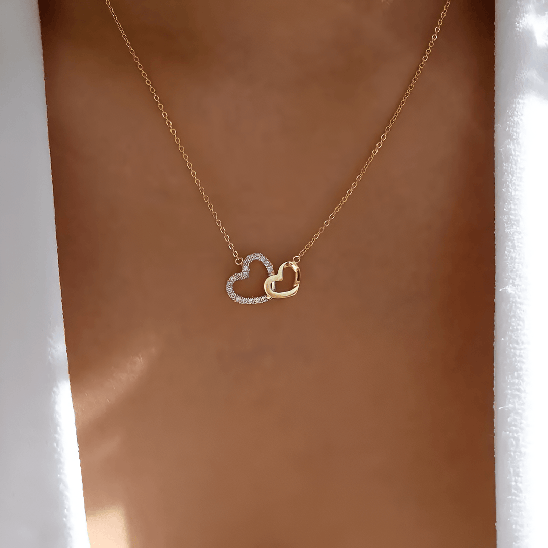 AMORE | Verfijnde Verbondenheid Hartjes Ketting-Kettingen-Calora-Zilver-Calora