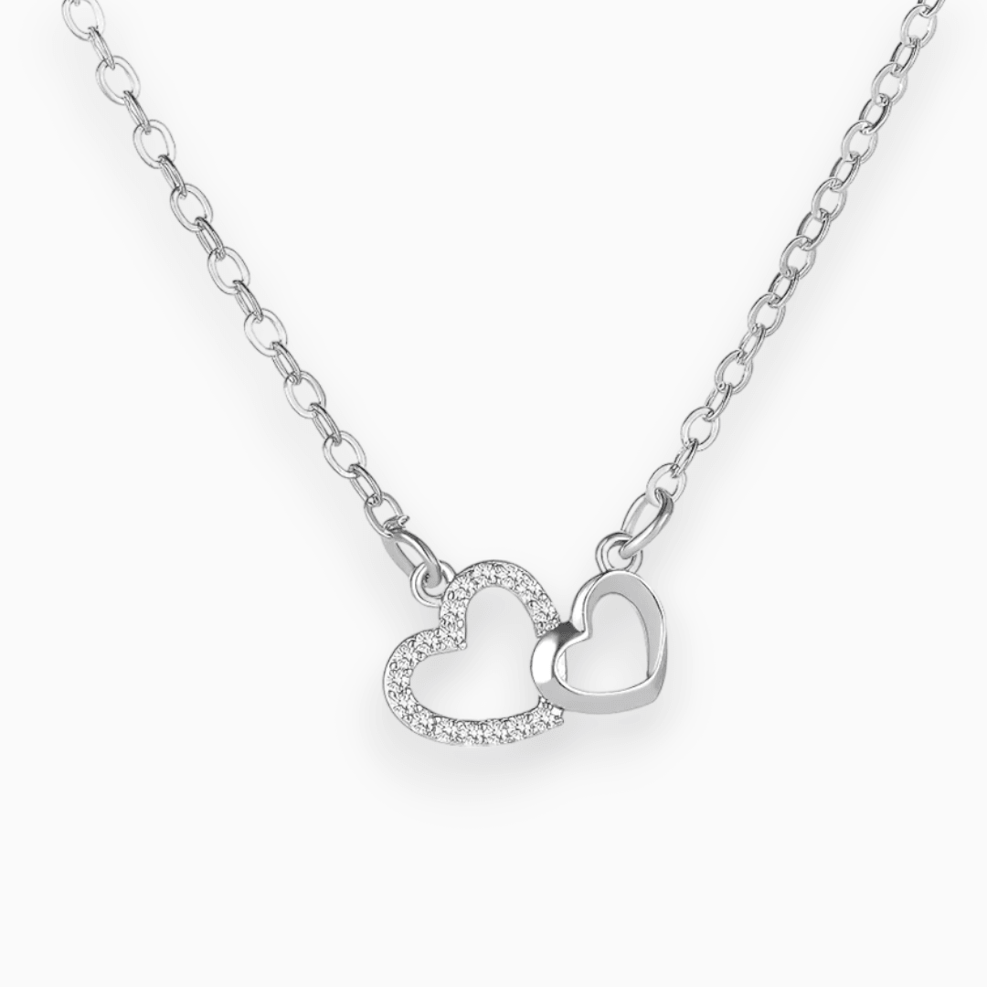 AMORE | Verfijnde Verbondenheid Hartjes Ketting-Kettingen-Calora-Zilver-Calora