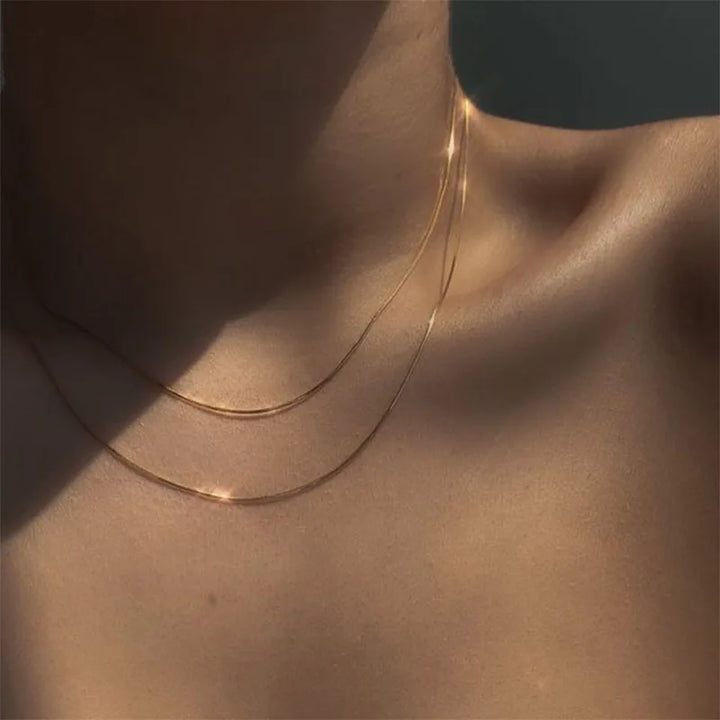 Amorelle | Dunne Dames Choker Ketting-Kettingen-Calora-Goud-Calora