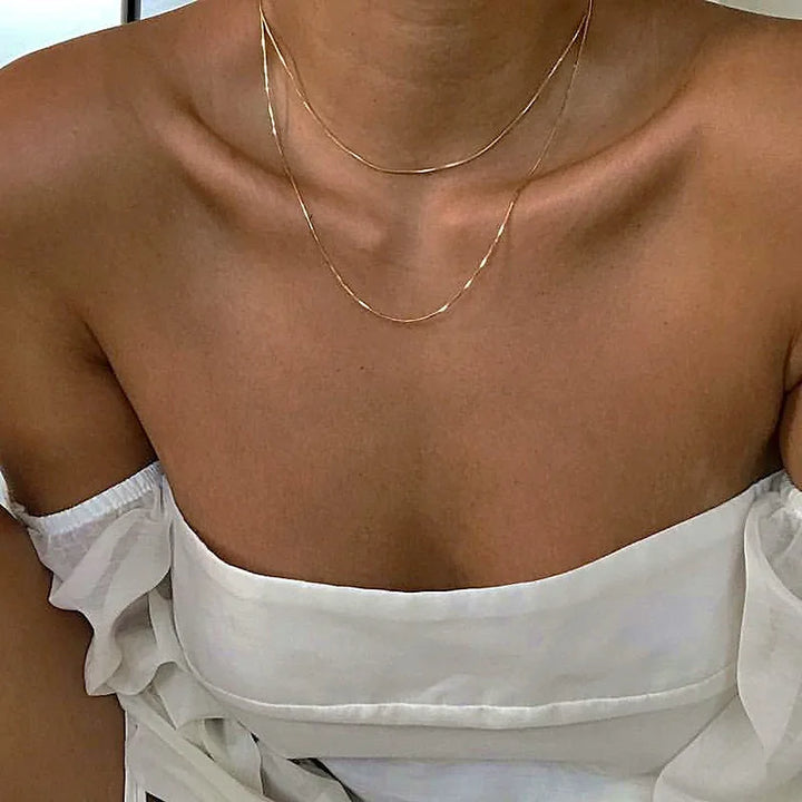 Amorelle | Dunne Dames Choker Ketting-Kettingen-Calora-Goud-Calora